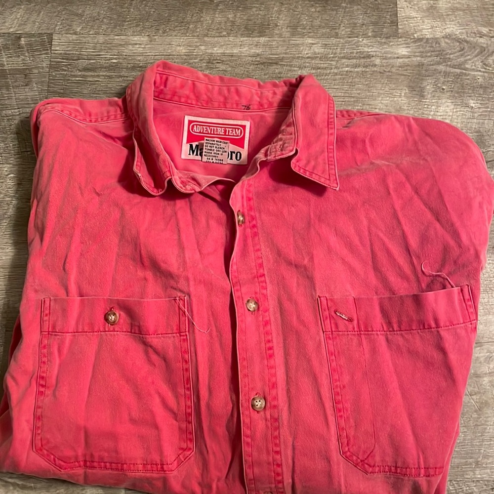 Vintage Red Marlboro Adventure Team Button Down